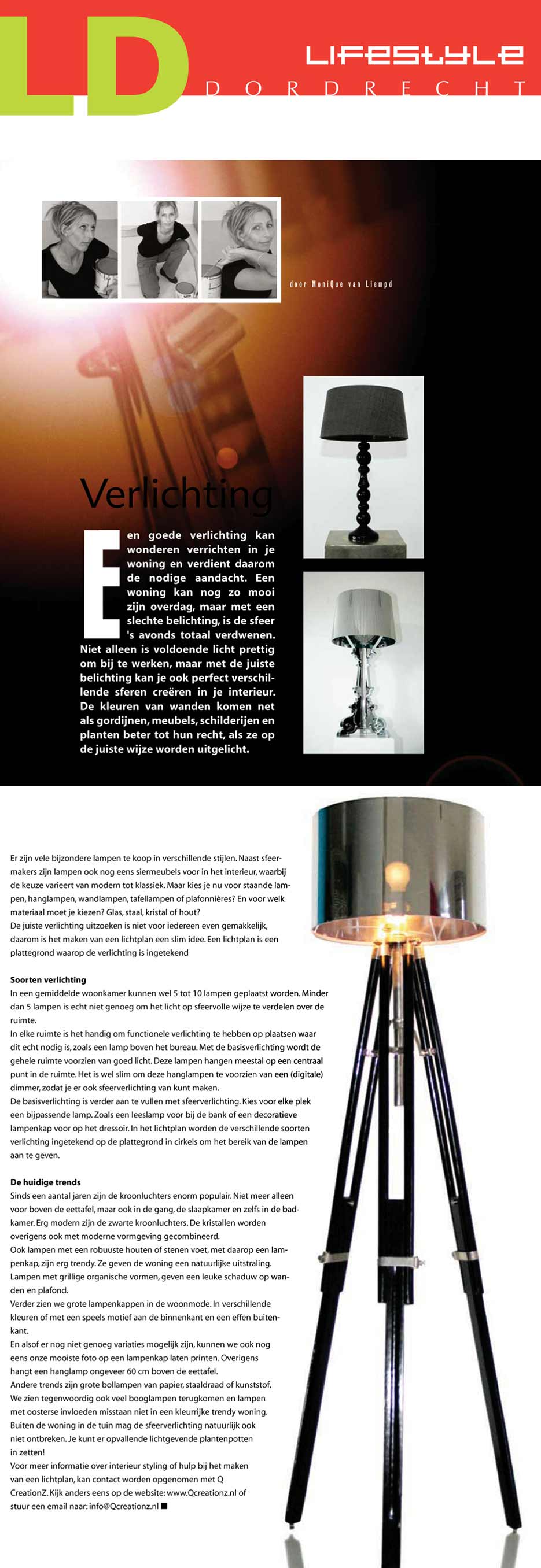 Lifestyle dordrecht, LD, redactioneel, verlichting, licht, lampen, lichtplan, inrichting, stylish