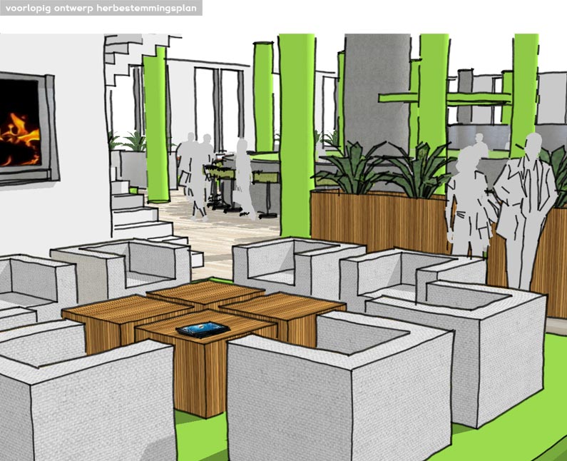 artist impression, afstuderen, interieurarchitectuur, interieur architect, 'de holland', sybold van ravensteijn, dordrecht, kunstmin, herbestemming, monumentaal, gebouw, pand, uniek, unique