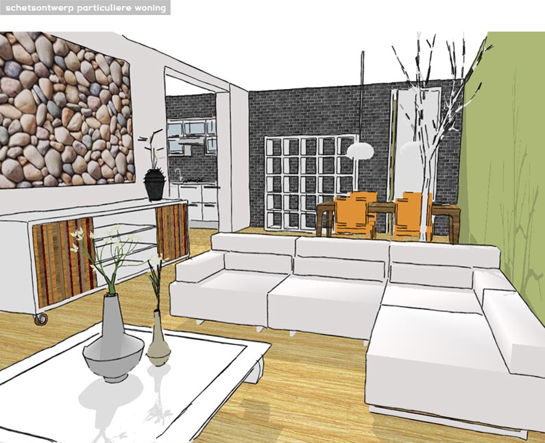 artist impression, woning, particulieren, modelwoning, zakelijk, makelaar, prjectontwikkelaar, kleuradvies, Q CreationZ, dordrecht, lijnbaangebied, 2009, 2010