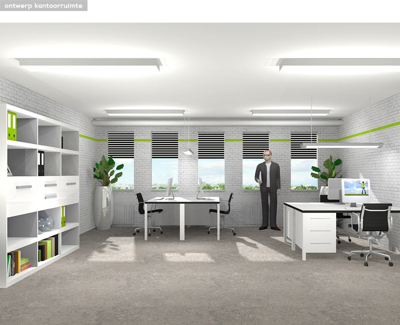 kantoor, kantoren, ontwerp, inrichting, design, kleuradvies, metamorfose, business, DeLuxe, vliegveld, kleine ruimtes, indeling, plattegrond, model, styling, interieur, meubelopstelling