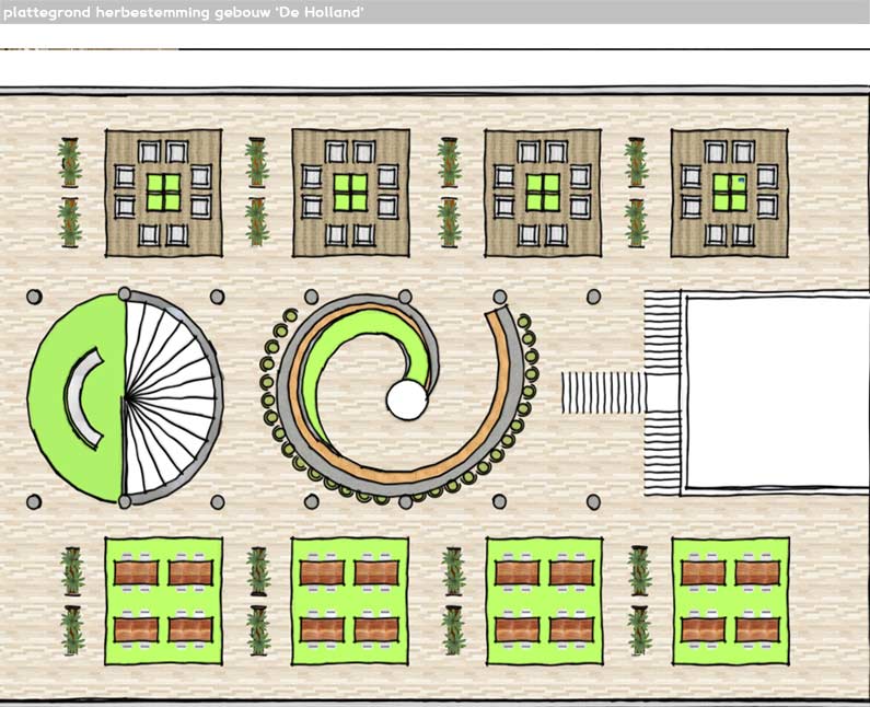 dordrecht, sybold van ravensteijn, de holland, renovatie, herbestemming, afstuderen, plan, metamorfose, verkoopstyling, spa, sauna, bar, lounge, vip, kleuradvies, indeling, interieur, feng shui, entree, modern, sfeer, burgemeester de raedtssingel, planten