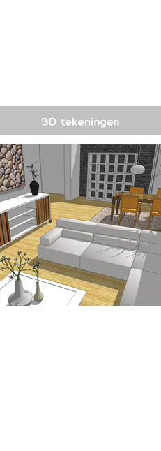 3D tekening, schets, ontwerp, plattegrond, artist impression, visual, visualiatie